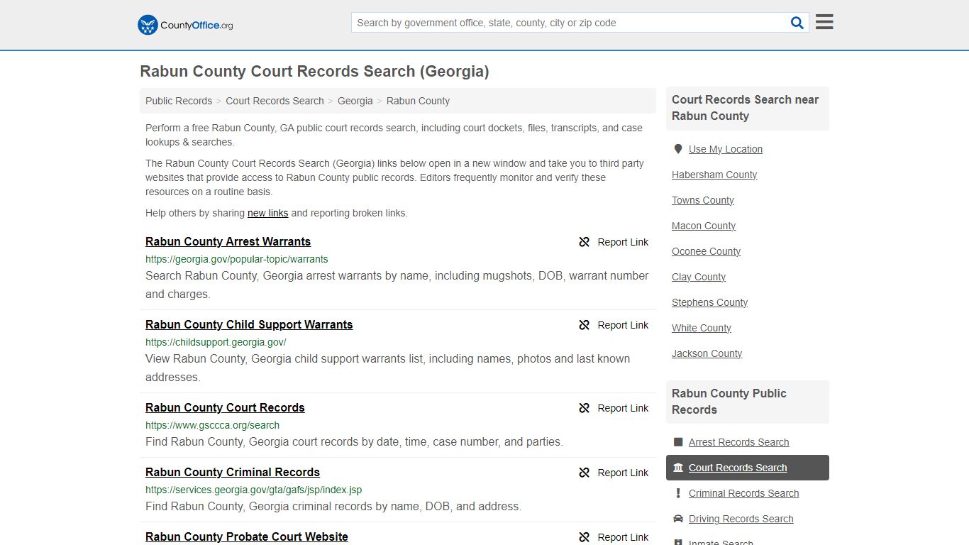 Court Records Search - Rabun County, GA (Adoptions, Criminal, Child ...