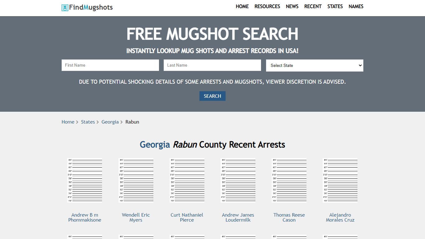 Find Rabun Georgia Mugshots - Find Mugshots